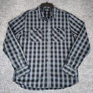 Vans Shirt Mens Medium Plaid Long Sleeve‎ Button Up Skater Pockets Casual Adult
